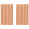 Firany blackout z kółkami 2 pcs Jasny Brąz 175 x 140 cm