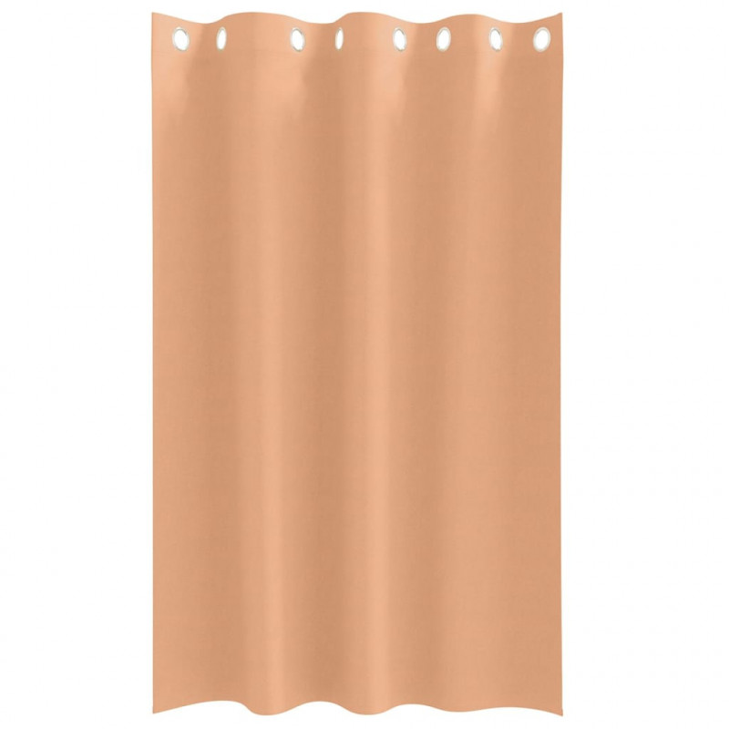 Firany blackout z kółkami 2 pcs Jasny Brąz 175 x 140 cm