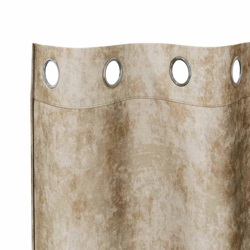 Zasłony z weluru z zasłonami 2 pcs Kremowy 245 x 140 cm Aksamit