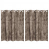 Zasłony z weluru 2 pcs Cappuccino 140 x 140 cm Aksamit