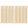 Firany blackout z kółkami 2 pcs Kremowy 140 x 140 cm Poliester