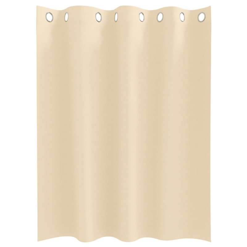 Firany blackout z kółkami 2 pcs Kremowy 140 x 140 cm Poliester
