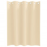 Firany blackout z kółkami 2 pcs Kremowy 140 x 140 cm Poliester