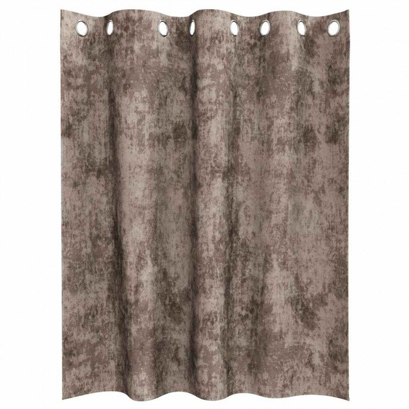 Zasłony z weluru 2 pcs Cappuccino 140 x 140 cm Aksamit