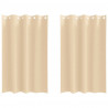 Firany blackout z kółkami 2 pcs Kremowy 175 x 140 cm Poliester