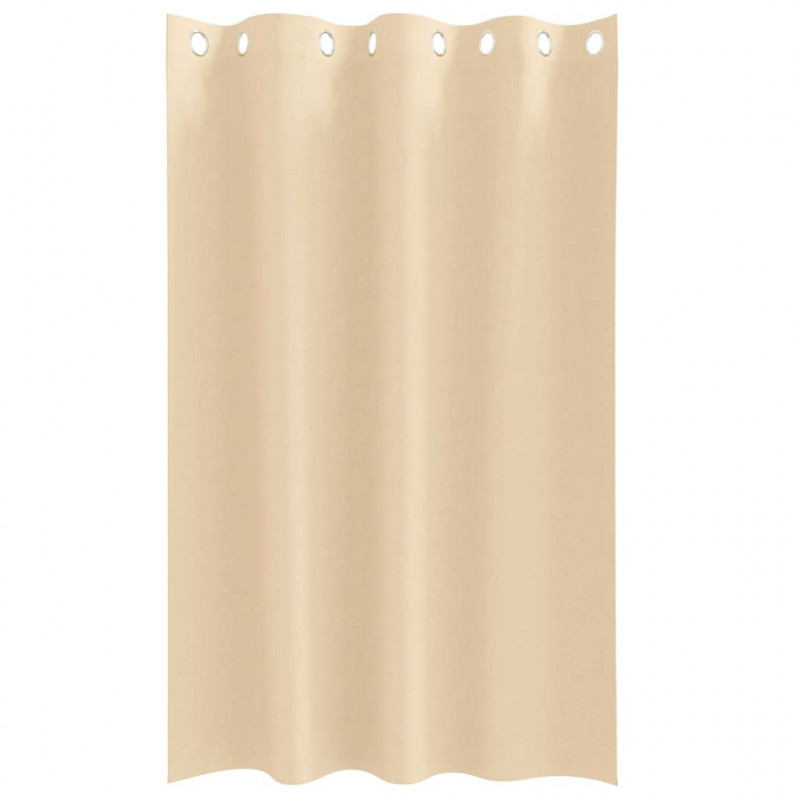 Firany blackout z kółkami 2 pcs Kremowy 175 x 140 cm Poliester