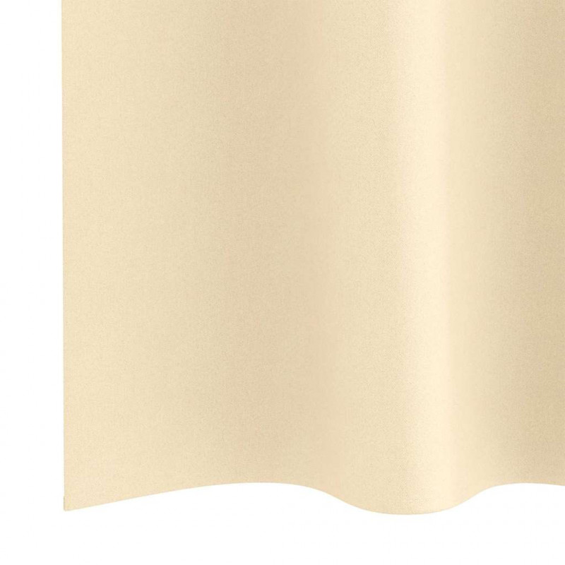 Firany blackout z kółkami 2 pcs Kremowy 175 x 140 cm Poliester