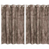 Zasłony z weluru 2 pcs Cappuccino 175 x 140 cm Aksamit