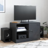 Szafka pod telewizor, czarna, 67x39x44 cm, stalowa