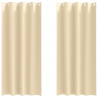 Firany blackout z kółkami 2 pcs Kremowy 245 x 140 cm Poliester