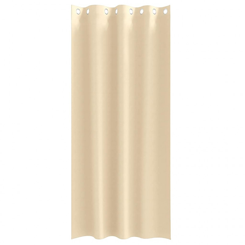 Firany blackout z kółkami 2 pcs Kremowy 245 x 140 cm Poliester