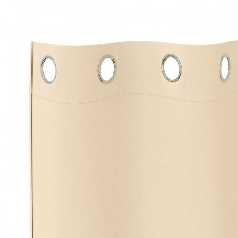 Firany blackout z kółkami 2 pcs Kremowy 245 x 140 cm Poliester