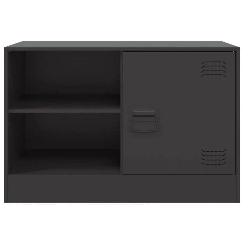 Szafka pod telewizor, czarna, 67x39x44 cm, stalowa