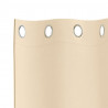 Firany blackout z kółkami 2 pcs Kremowy 260 x 140 cm Poliester