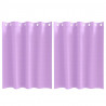 Firany blackout z kółkami 2 pcs Fioletowy 140 x 140 cm