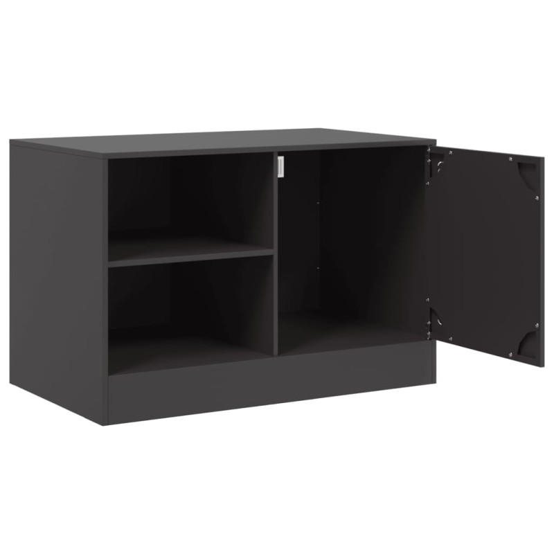 Szafka pod telewizor, czarna, 67x39x44 cm, stalowa
