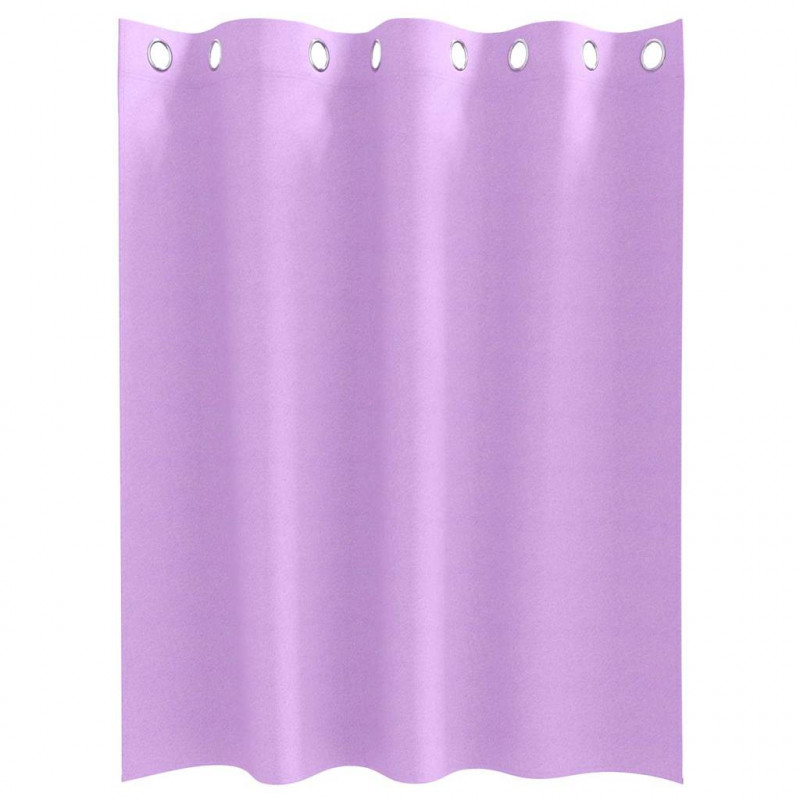 Firany blackout z kółkami 2 pcs Fioletowy 140 x 140 cm