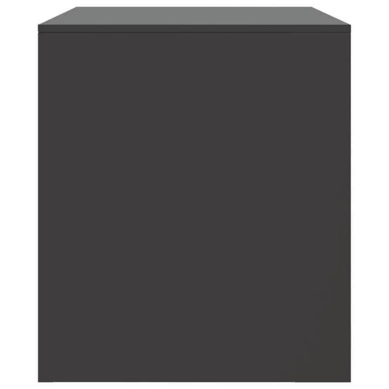 Szafka pod telewizor, czarna, 67x39x44 cm, stalowa