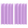 Firany blackout z kółkami 2 pcs Fioletowy 175 x 140 cm