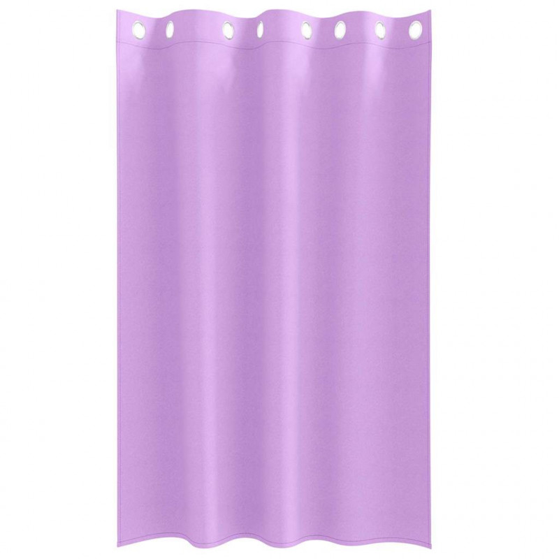Firany blackout z kółkami 2 pcs Fioletowy 175 x 140 cm