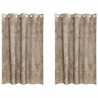 Zasłony z weluru 2 pcs szampański 175 x 140 cm Aksamit