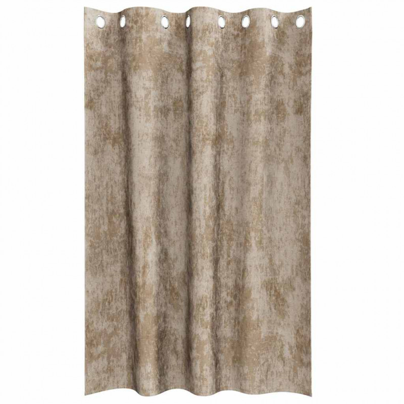 Zasłony z weluru 2 pcs szampański 175 x 140 cm Aksamit