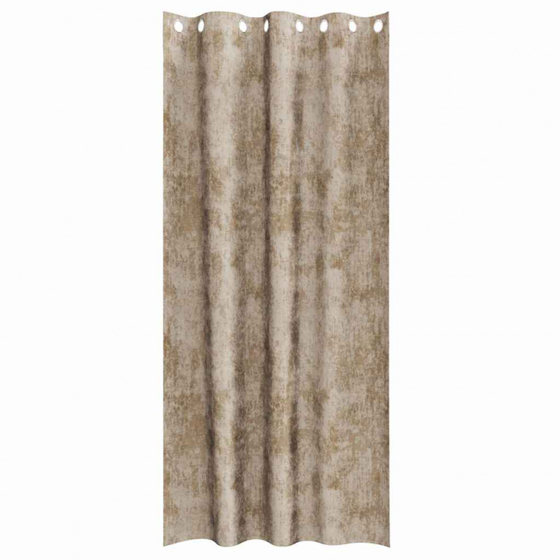 Zasłony z weluru 2 pcs szampański 225 x 140 cm Aksamit