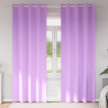 Firany blackout z kółkami 2 pcs Fioletowy 260 x 140 cm