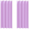 Firany blackout z kółkami 2 pcs Fioletowy 260 x 140 cm