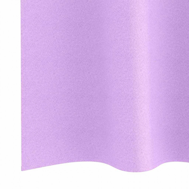 Firany blackout z kółkami 2 pcs Fioletowy 260 x 140 cm