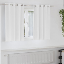 Firany blackout z kółkami 2 pcs Czysta Biała 140 x 140 cm