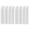 Firany blackout z kółkami 2 pcs Czysta Biała 140 x 140 cm