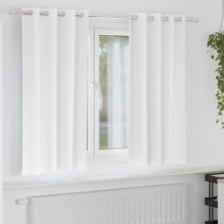 Firany blackout z kółkami 2 pcs Czysta Biała 175 x 140 cm
