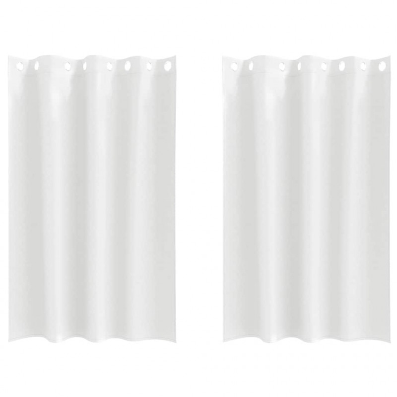 Firany blackout z kółkami 2 pcs Czysta Biała 175 x 140 cm