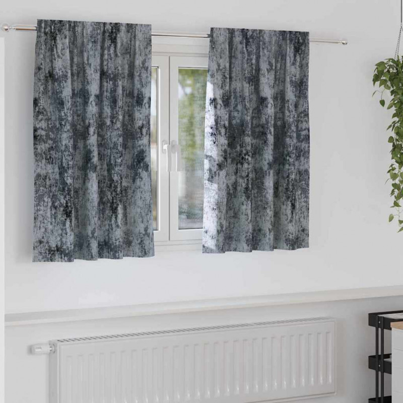 Zasłony z weluru 2 pcs Srebrnoszary 140 x 140 cm Aksamit
