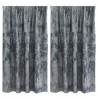 Zasłony z weluru 2 pcs Srebrnoszary 140 x 140 cm Aksamit