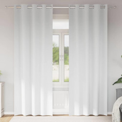 Firany blackout z kółkami 2 pcs Czysta Biała 225 x 140 cm