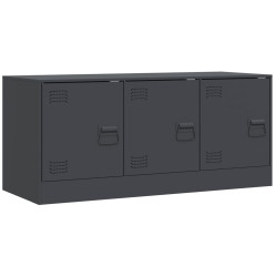Szafka pod telewizor, antracytowa, 99x39x44 cm, stalowa