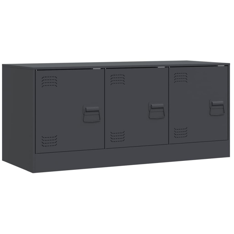 Szafka pod telewizor, antracytowa, 99x39x44 cm, stalowa