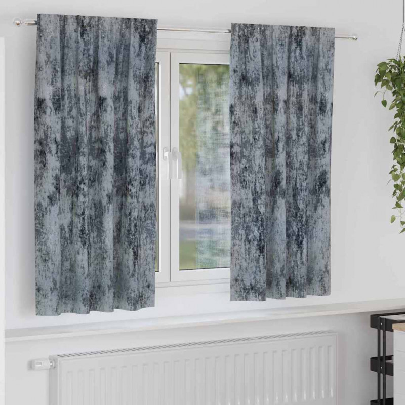 Zasłony z weluru 2 pcs Srebrnoszary 175 x 140 cm Aksamit