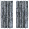 Zasłony z weluru 2 pcs Srebrnoszary 175 x 140 cm Aksamit