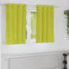 Firany blackout z kółkami 2 pcs Zielony 140 x 140 cm Poliester