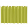 Firany blackout z kółkami 2 pcs Zielony 140 x 140 cm Poliester