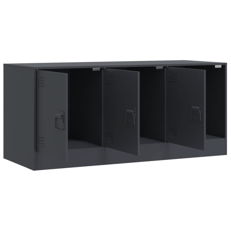 Szafka pod telewizor, antracytowa, 99x39x44 cm, stalowa