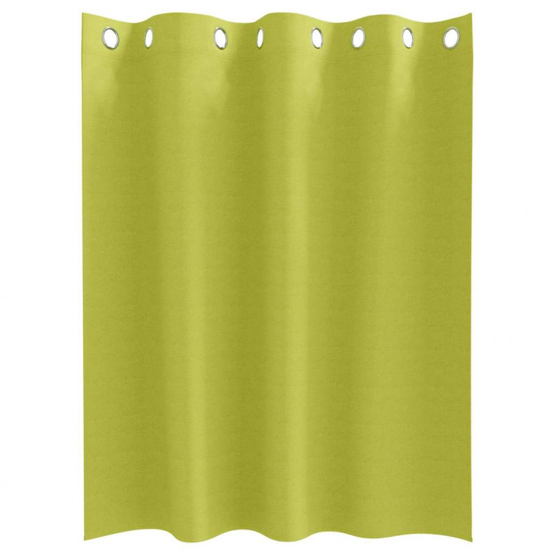 Firany blackout z kółkami 2 pcs Zielony 140 x 140 cm Poliester