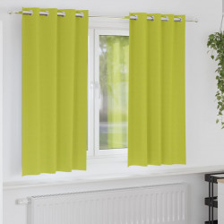 Firany blackout z kółkami 2 pcs Zielony 175 x 140 cm Poliester