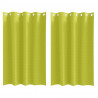 Firany blackout z kółkami 2 pcs Zielony 175 x 140 cm Poliester