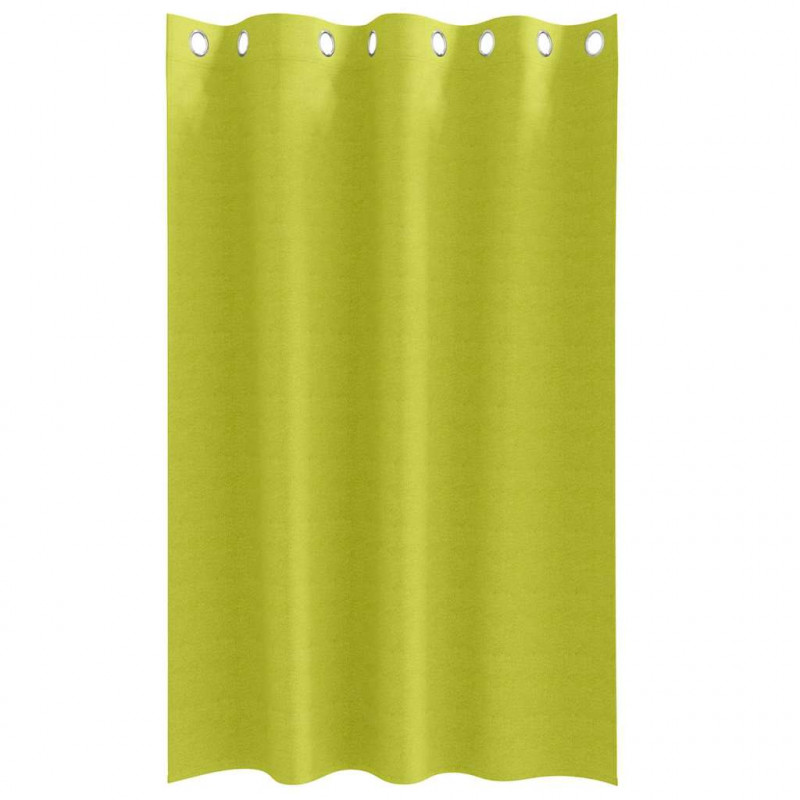 Firany blackout z kółkami 2 pcs Zielony 175 x 140 cm Poliester