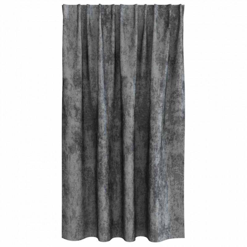 Zasłony z weluru z zasłonami 2 pcs Szary 140 x 140 cm Aksamit
