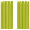 Firany blackout z kółkami 2 pcs Zielony 245 x 140 cm Poliester